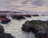 Claude Monet The Rocks at Pourville_ Low Tide painting